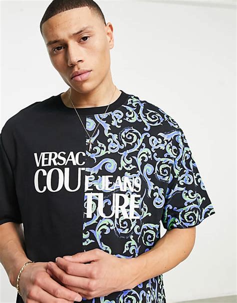 Versace Jeans Couture splice print oversized t